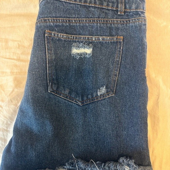 Chelsea & Violet Blue Distressed Jean Shorts - Picture 2 of 3